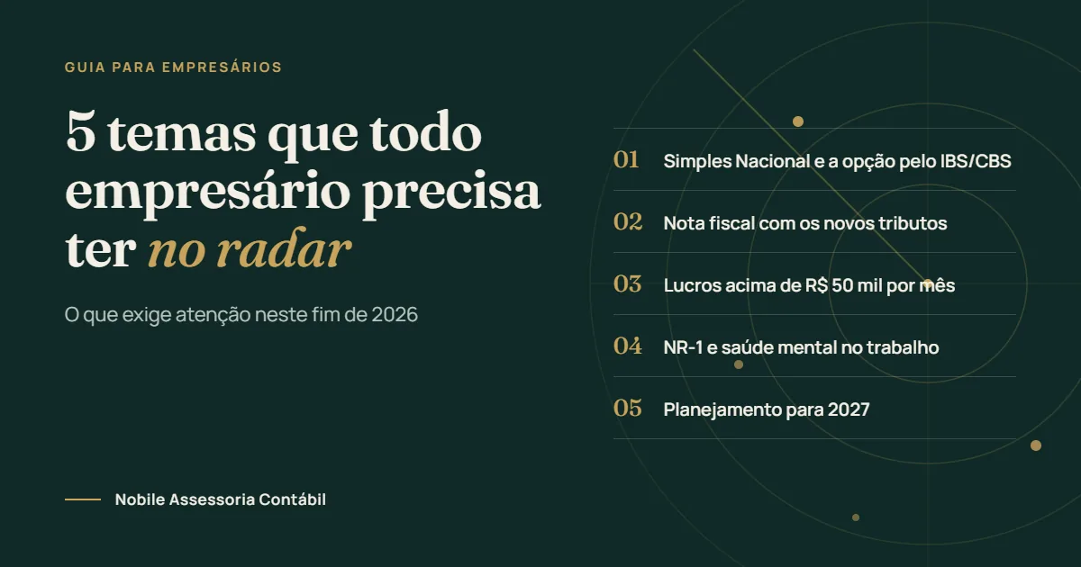 Capa do artigo “5 temas que todo empresário precisa ter no radar neste fim de 2026”