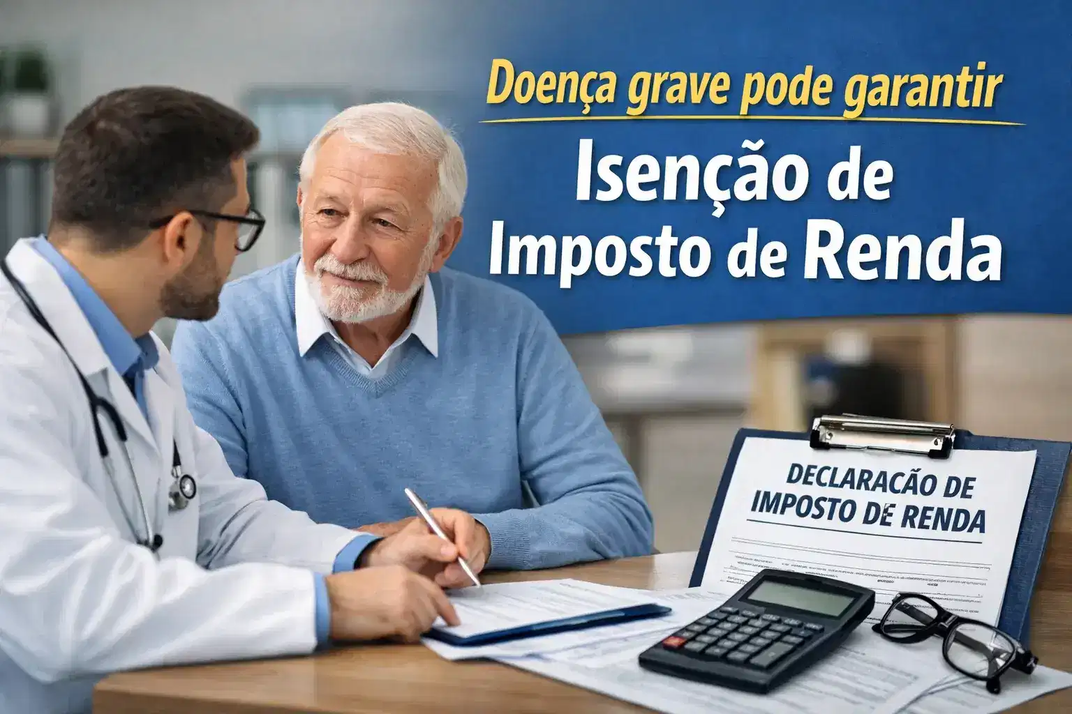 Capa do artigo “Aposentados com doença grave podem recuperar Imposto de Renda pago nos últimos 5 anos”