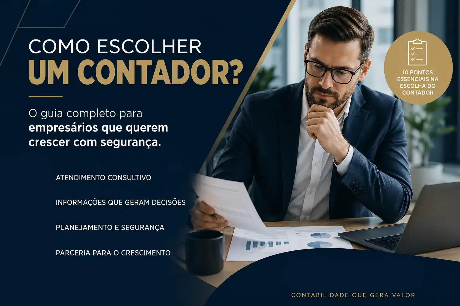 Capa do artigo “Como escolher um contador? O guia completo para empresários que querem crescer com segurança”