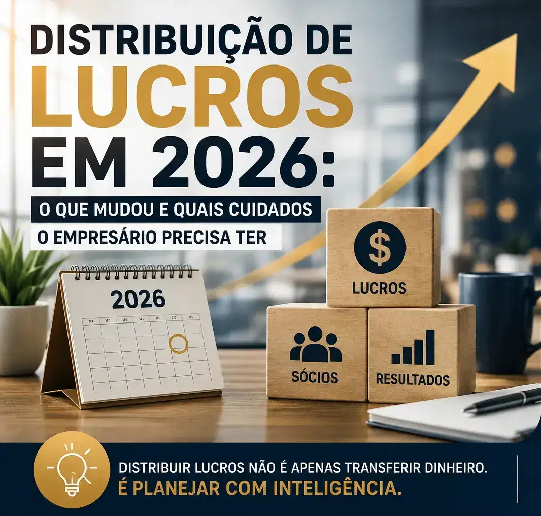 Capa do artigo “Distribuição de lucros em 2026: o que mudou e quais cuidados o empresário precisa ter?”