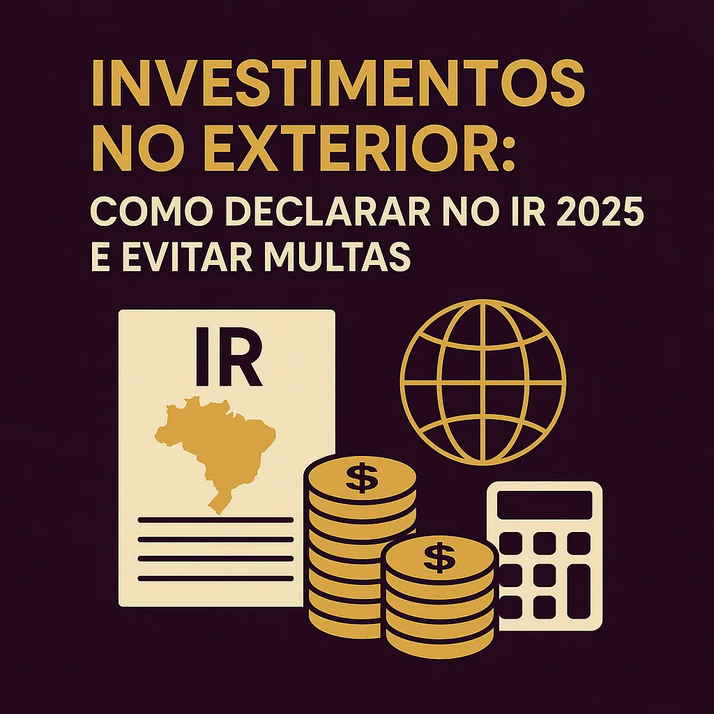 Capa do artigo “Investimentos no Exterior: Como Declarar no IR 2025 e Evitar Multas”