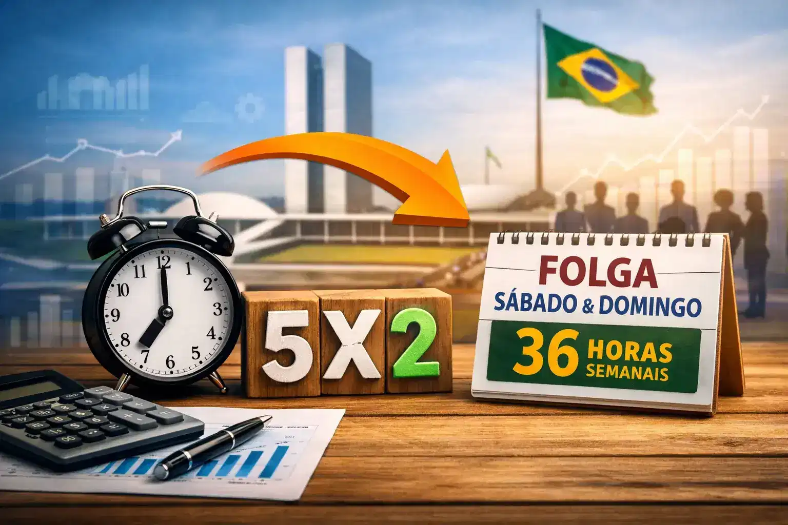 Capa do artigo “Projeto de Lei que Acaba com a Jornada 6×1 e Reduz Carga Horária Avança no Congresso: O Que o Empresário Precisa Saber”